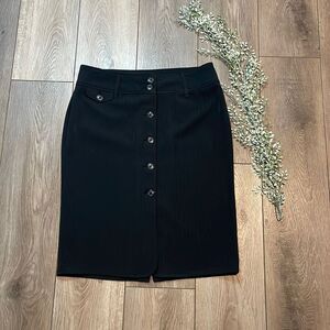 Y2k Womens Pinstripe Skirt Old College Inn Size 7 Midi